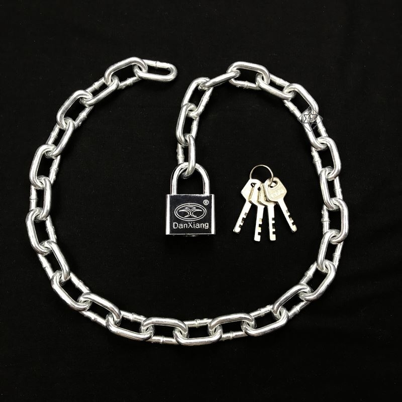 室内自行车铁链锁摩托小便携细大门锁具锁链便携式加长精致链条锁