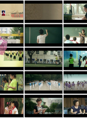 小学形象宣传片小学生老师志愿者日常生活上课活动高清实视频素材