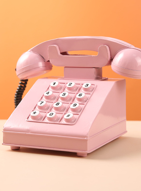 复古电话机怀旧道具模型老式铁艺听筒座机道具装饰品商品橱窗摆件