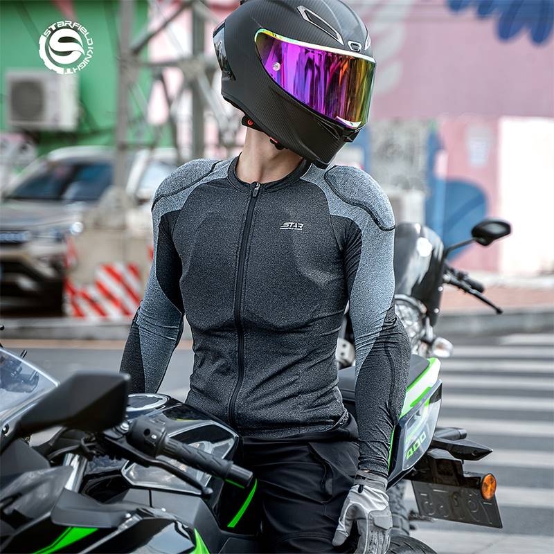 星空骑士摩托车护甲衣男款 女款夏季骑行服网眼透气护具修身内甲