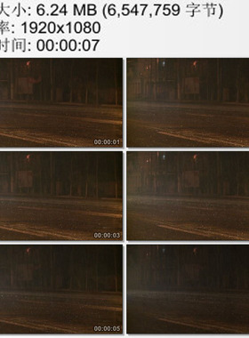 夜晚下起了淅沥沥的小雨 农村马路 实拍动态视频素材