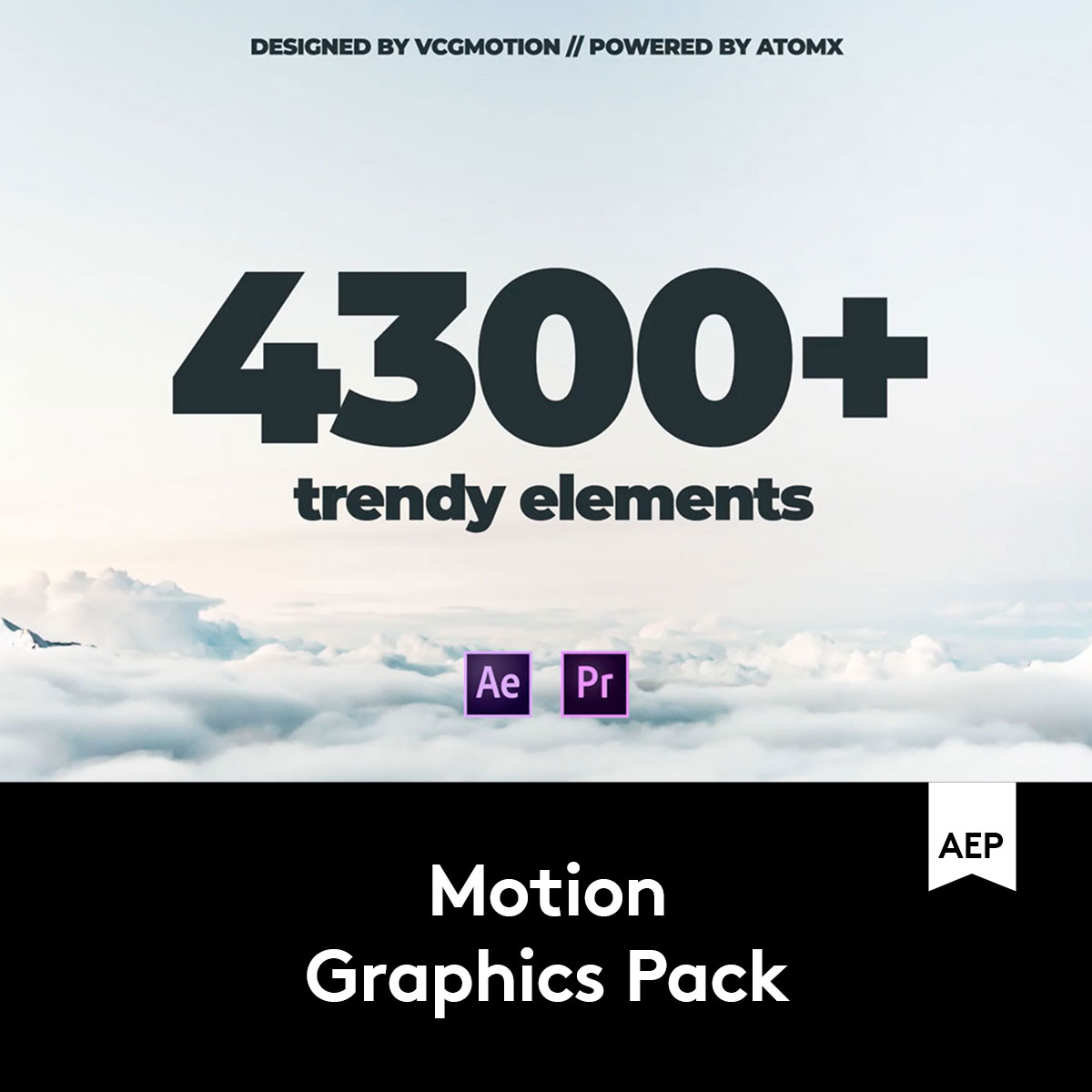4300多款电商新媒体海报标题图标Logo背景元素动画视频模板素材集