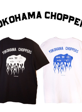 YOKOHAMA CHOPPER最强联名款日式小众机车复古百搭中性T恤