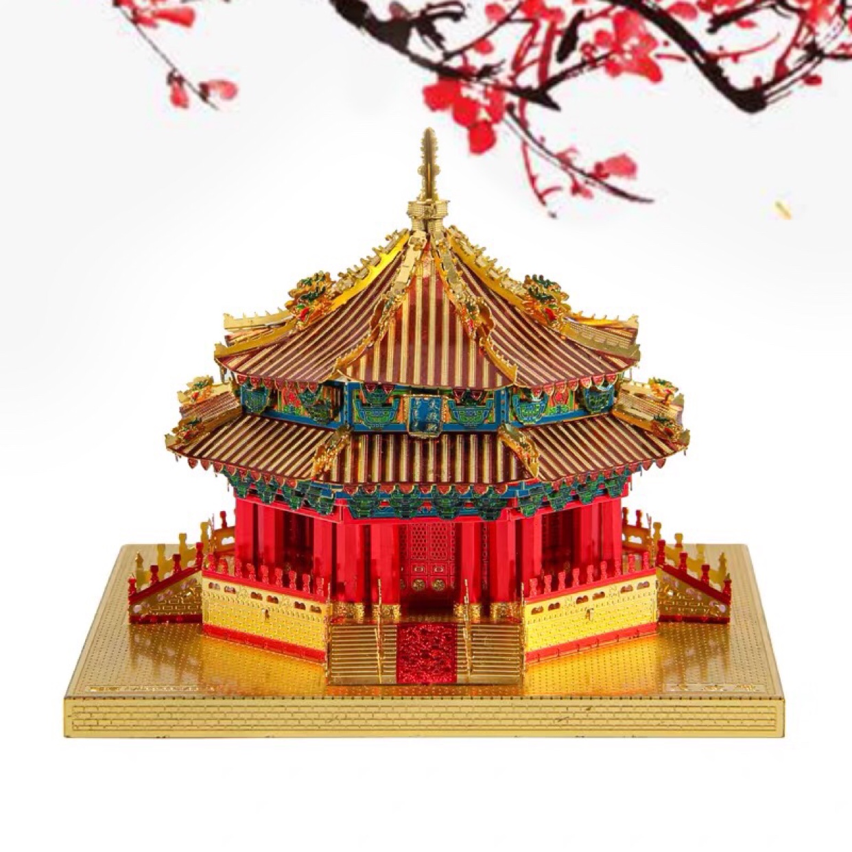 龙感3d金属玩具沈阳故宫拼装模型纪念品大政殿高难度益智立体拼图