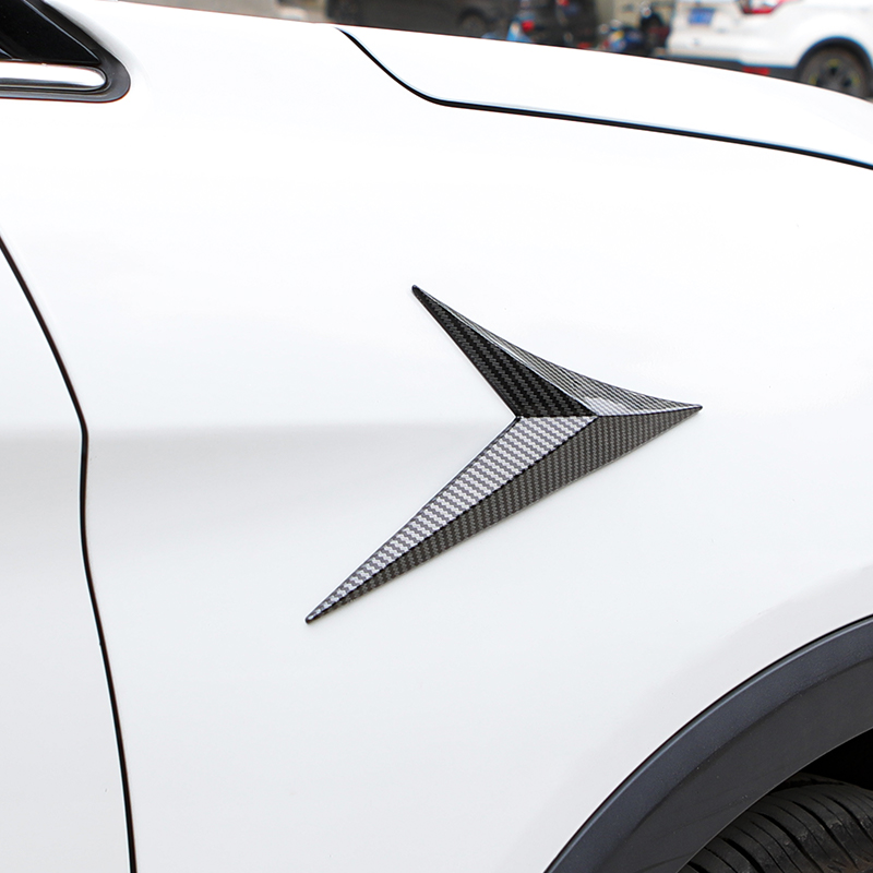 汽车叶子板侧标贴仿碳纤维车身装饰贴个性改装通用配件运动套件