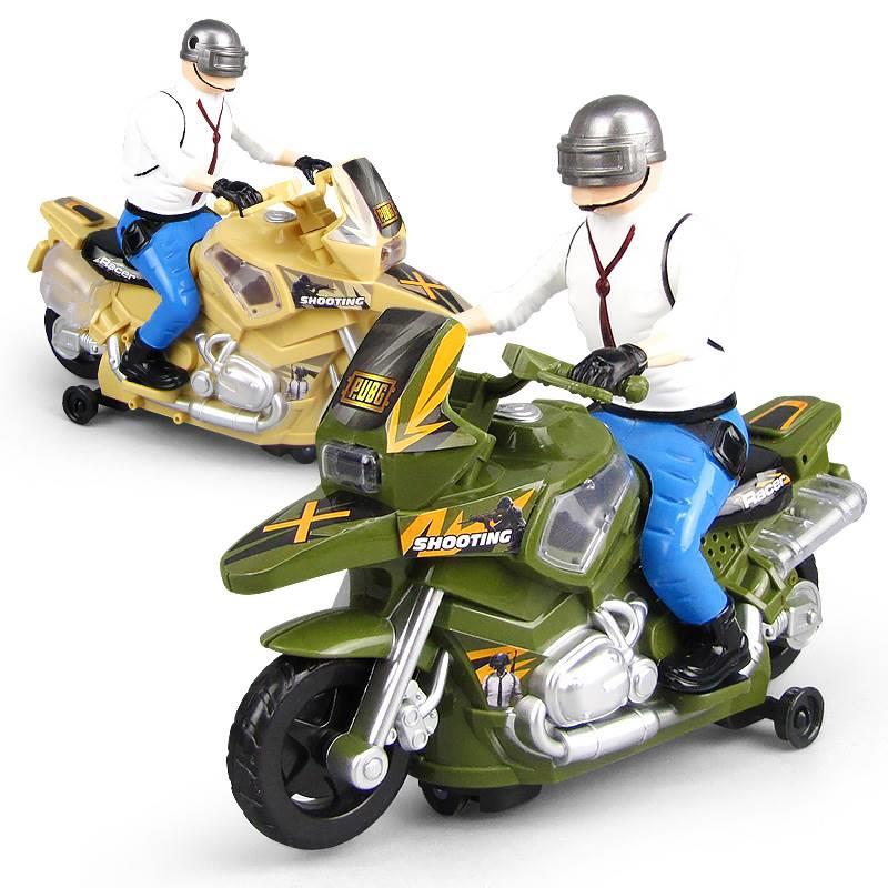 灯光音乐警察巡逻车0930A亲子互动电动旋转特技摩托车男孩玩具车