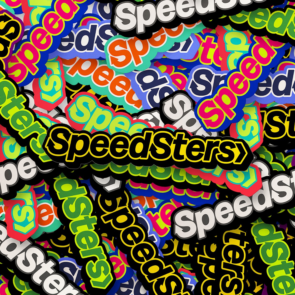 极速拍档SPEEDSTERS 新配色英文LOGO 创意汽车个性装饰贴纸