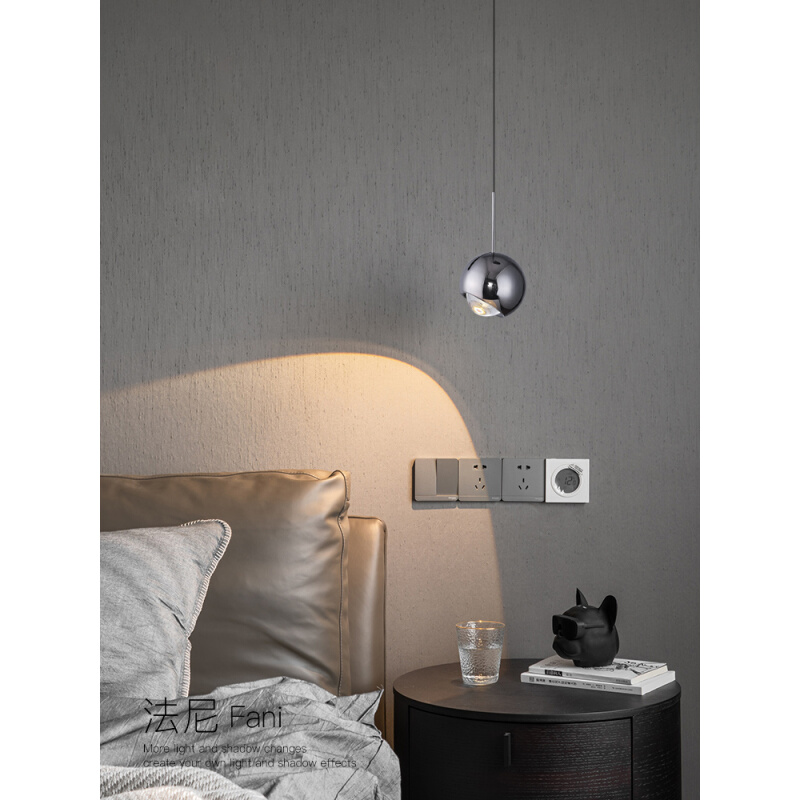 铝材卧室床头小吊灯创意现代简约可升降客厅电视背景十大名牌灯具