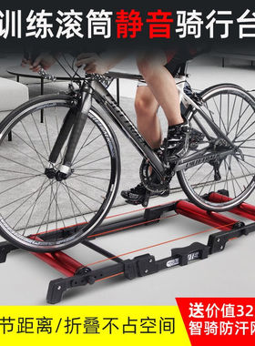 DEUTER滚轮筒骑行台对折式静音公路车山地自行车家用室内健身器|