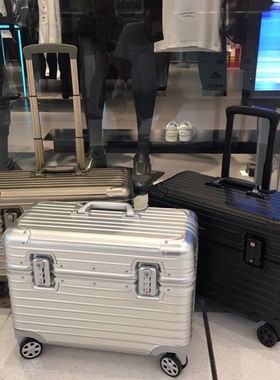 MINLUBAOLUO行李箱铝镁合金商务机长箱金属铝框工具箱拉杆箱男摄