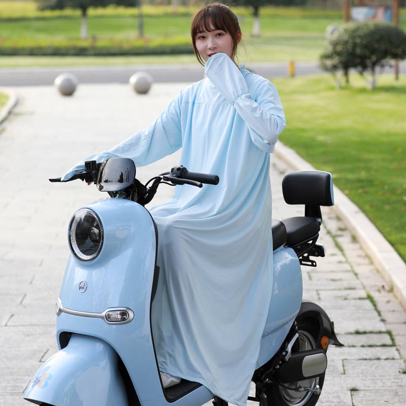 电动摩托车防晒衣女春夏季长款电瓶车户外骑车遮阳全身防晒服外套