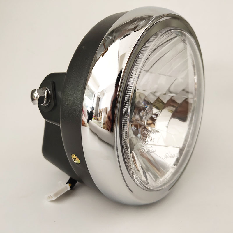 通用摩托车大灯7寸改装圆灯配件适用于路霸铃木雅马哈本田EN赛驰