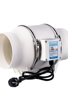 管道抽风机4寸6寸8寸150排气扇厨房卫生间家用换气排风扇强力静音