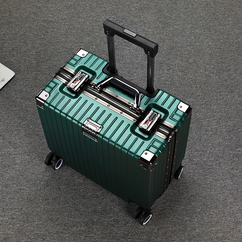 订制logo18寸登机箱20寸横款铝框拉杆箱密码箱行李箱40x30x20尺寸