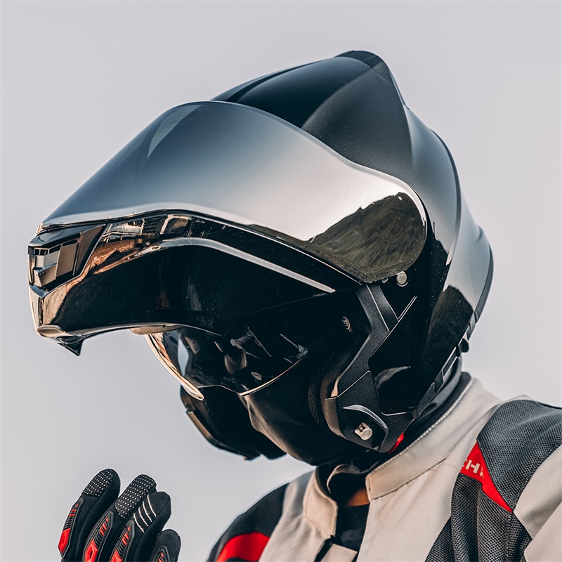 意大利VCOROS大码4XL摩托车头盔男双镜片机车全盔冬季防雾揭面盔