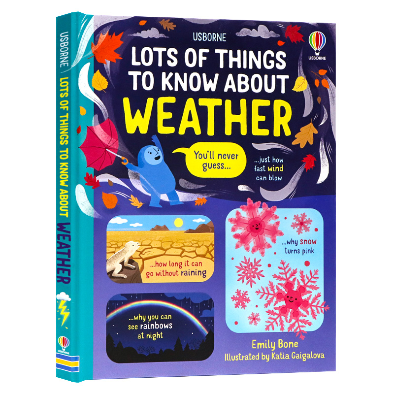 Usborne出品 英文原版 关于天气你所需要知道的那些事 Lots of Things to Know About Weather天气知识百科全书青少年课外读物精装