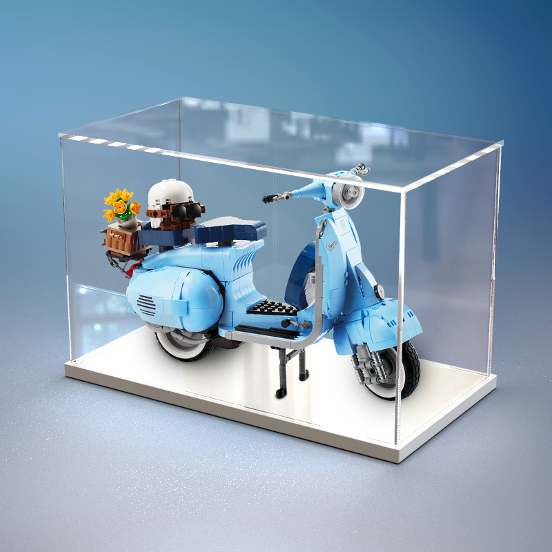 亚克力展示盒乐高10298Vespa 125 踏板摩托车 模型透明手办收纳盒