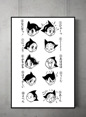 Astro Boy 铁壁阿童木海报装饰画日式日本动漫卡通儿童房床头挂画