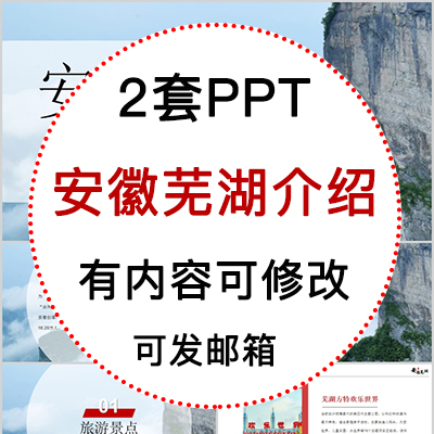 安徽芜湖城市印象家乡旅游美食风景文化介绍宣传攻略相簿PPT模板