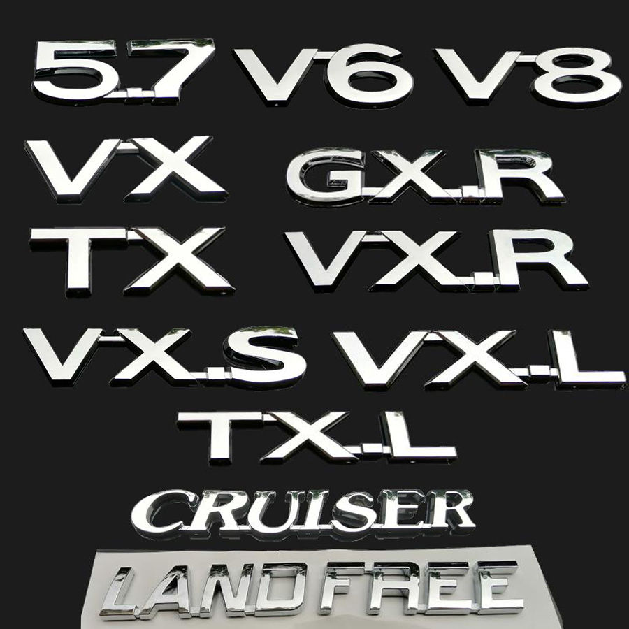 适用丰田兰德酷路泽霸道普拉多车标 TXL V6 V8 GXR英文字母后标志