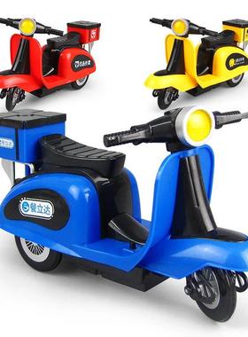 合金共享单车模型仿真电动车自行车摆件迷你摩托车玩具男孩玩具车