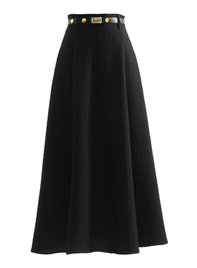 垂坠感半身裙显瘦2021秋季新款适合胯骨大腿粗的女生穿的长款裙子