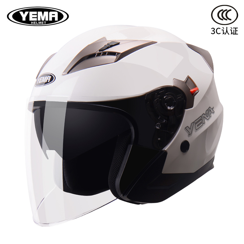 野马3C认证627冬季电动摩托车头盔男女四季通用安全帽半覆式半盔