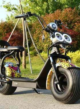 两轮电动自行车哈雷电动车宽胎成人电瓶车滑板锂电车摩托车