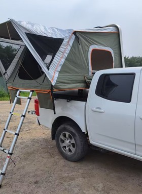 皮卡车专用侧开硬顶车顶帐篷皮卡改装货箱篷布帐篷