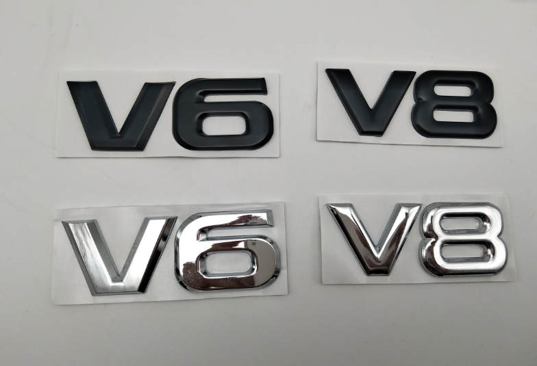 汽车标大众丰田福特改装标3D立体字母V6/V8排量标志金属车尾标贴