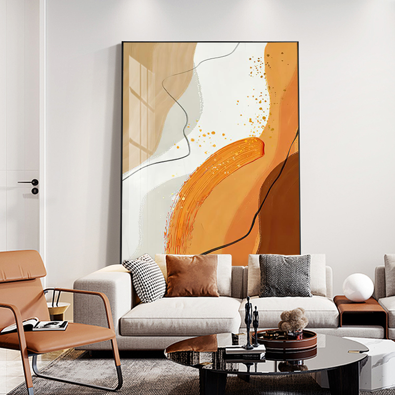 沙发背景墙装饰画客厅2022新款莫兰迪挂画现代玄关落地高档抽象画
