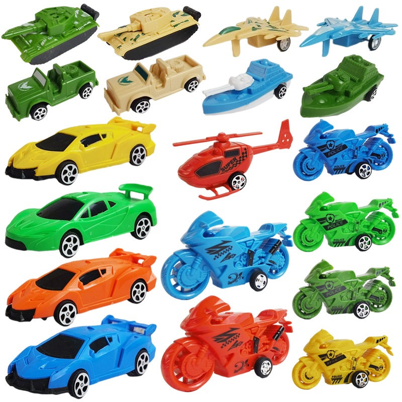 儿童回力车玩具车模型军事飞机迷你摩托小汽车越野跑车宝宝3至6岁