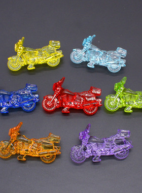 儿童亚克力水晶小男孩子摩托车推糖机游戏奖励礼品幼儿园宝石玩具