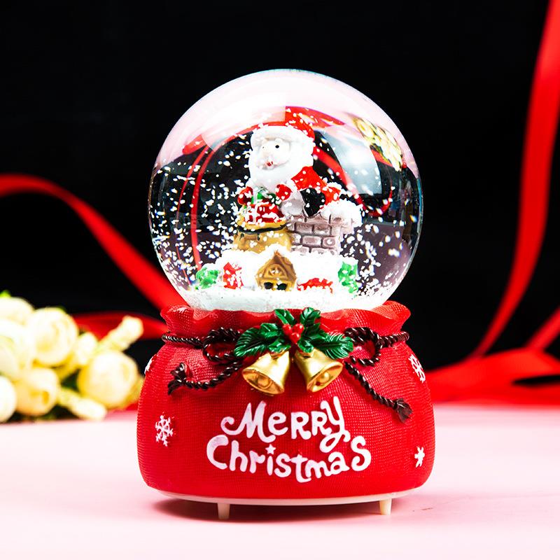 圣诞节梦幻水晶球摆件音乐盒八音盒小女孩公主儿童女童生日礼物
