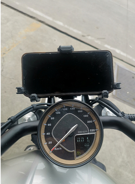 奔达黑旗500改装摩托车减震手机支架可旋转导航架防震