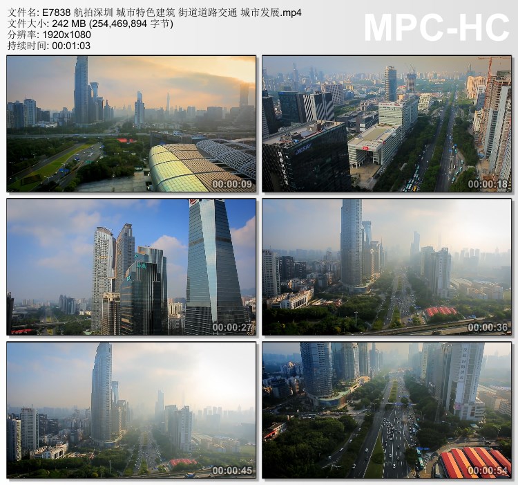 航拍深圳 城市特色建筑 街道道路交通 城市发展 高清实拍视频素材