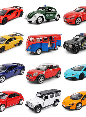 卡威兰博基尼小汽车保时捷模型仿真合金玩具车男孩儿童玛莎拉蒂