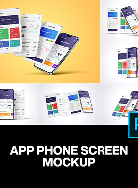 12款iPhone14手机App界面UI设计作品贴图ps样机素材展示效果图