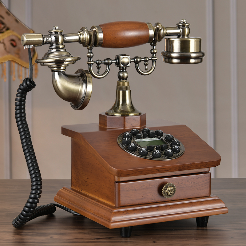 蒂雅菲欧式复古仿古电话机古董老式拨号电话家用固定座机无线插卡