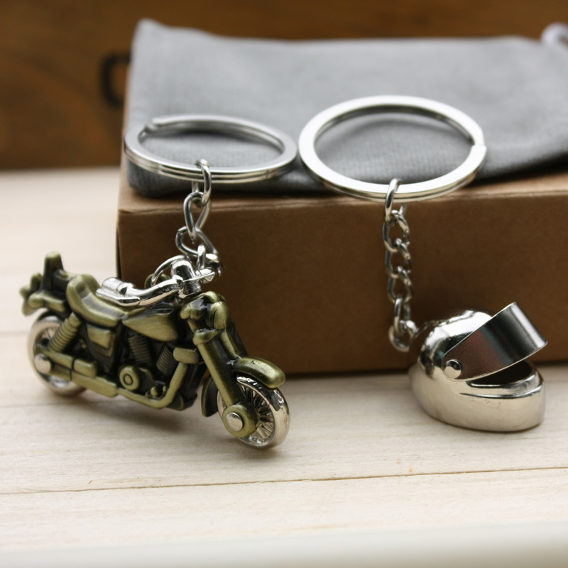 迷你个性男太子摩托车模型金属挂件创意高档男士钥匙扣饰品小礼品