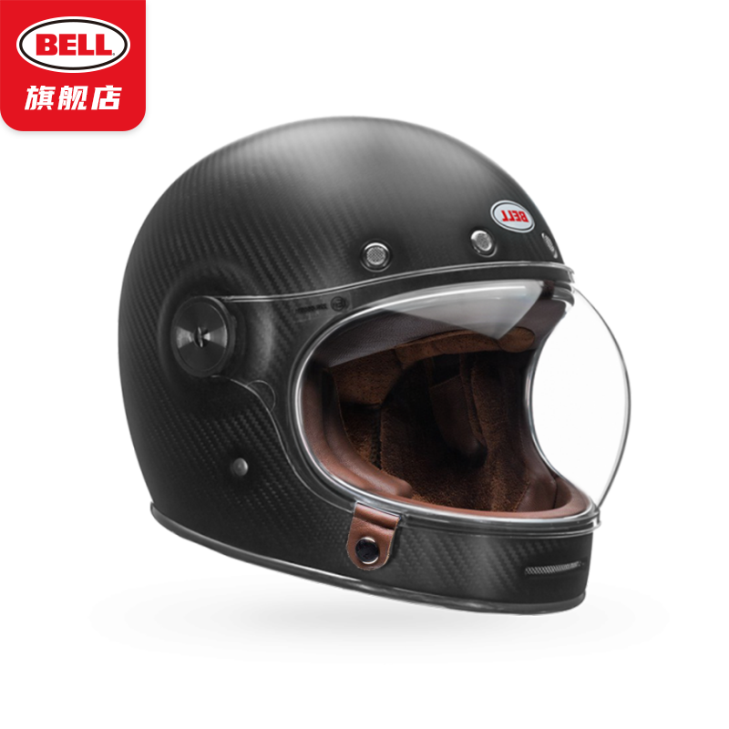 美国BELL复古摩托头盔BULLITTL哈雷防雾机车骑行碳纤维全盔布利特