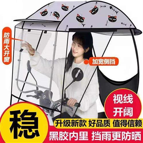 电动车雨棚罩小电瓶车加厚四季助力电瓶车的女士车棚女电单车摩托