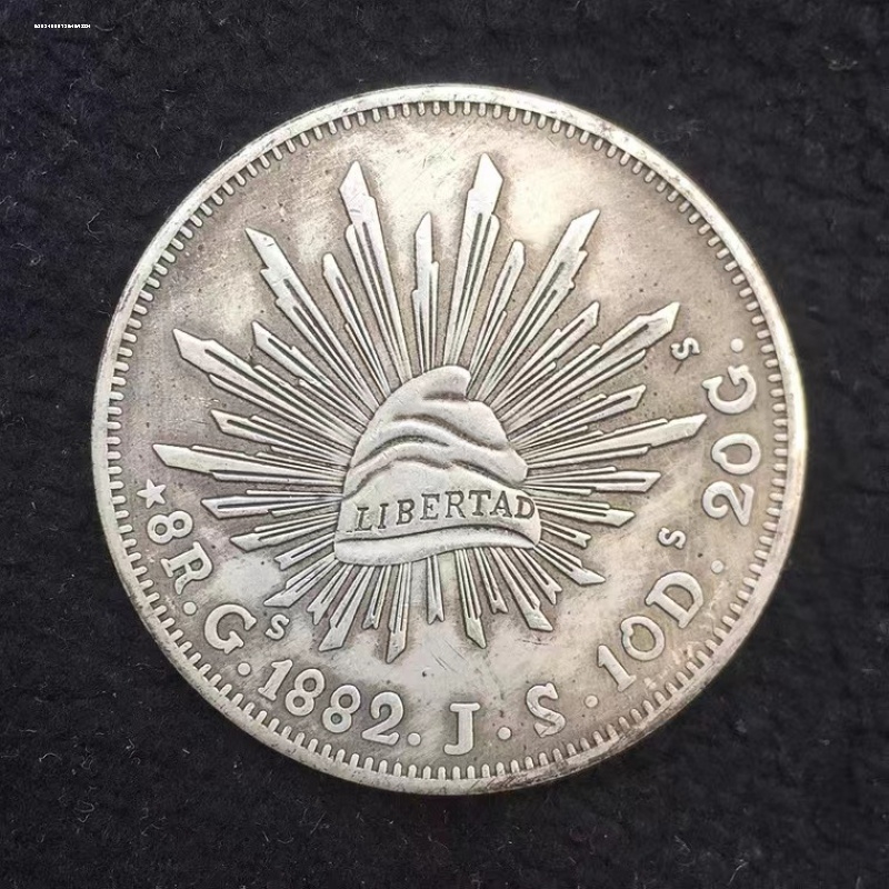 银元银币收藏墨西哥鹰洋咬蛇1882银圆外币仿古钱币镀银机制币
