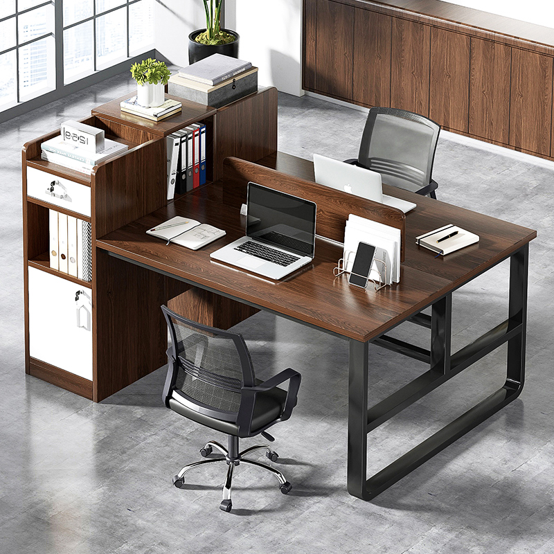 职员办公桌简约现代办公室家具员工工位简易24四人位桌椅组合桌子