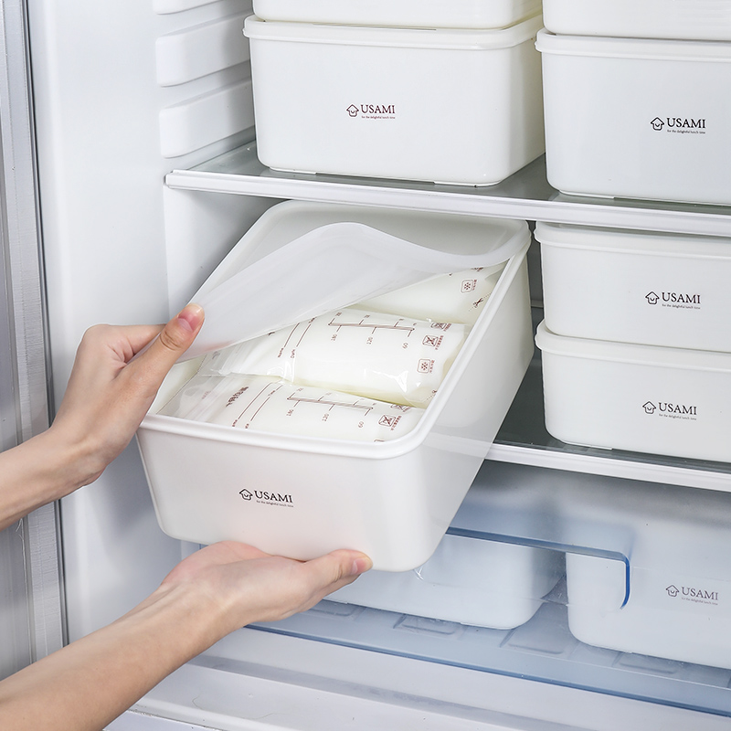 日本母乳冷藏盒家用冰箱储奶密封盒冷冻保鲜盒食品水果储存收纳盒