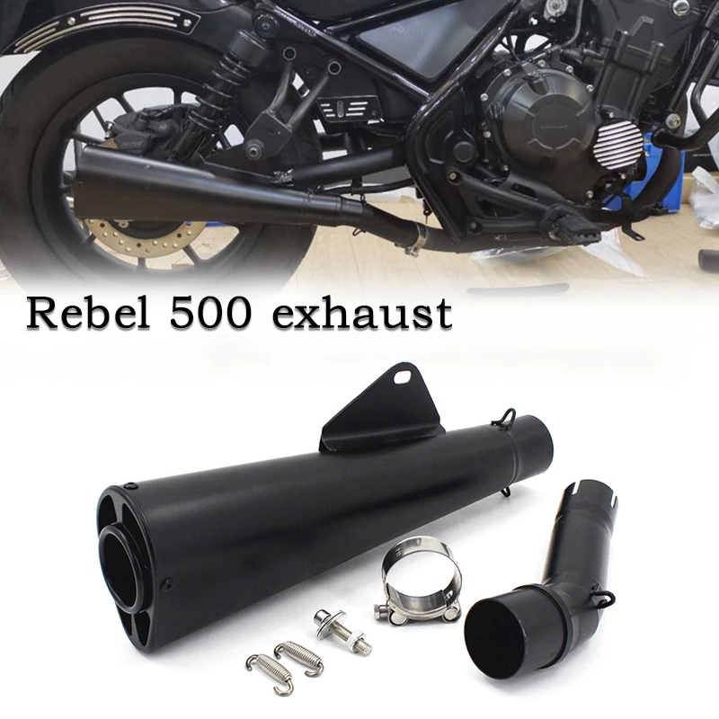 适用本田REBEL CMX500 CM300叛逆者改装摩托车复古中段尾段排气管