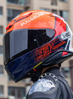 日本进口shoei z8摩托车头盔红蚂蚁千纸鹤符号x夏季机车骑士全盔