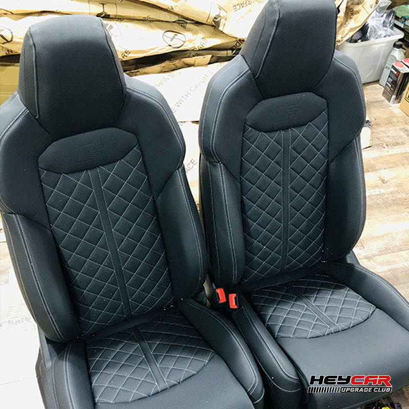 奥迪Q7Q8改装运动座椅S座椅筒子带腿拖座椅加热2020-21款新款升级