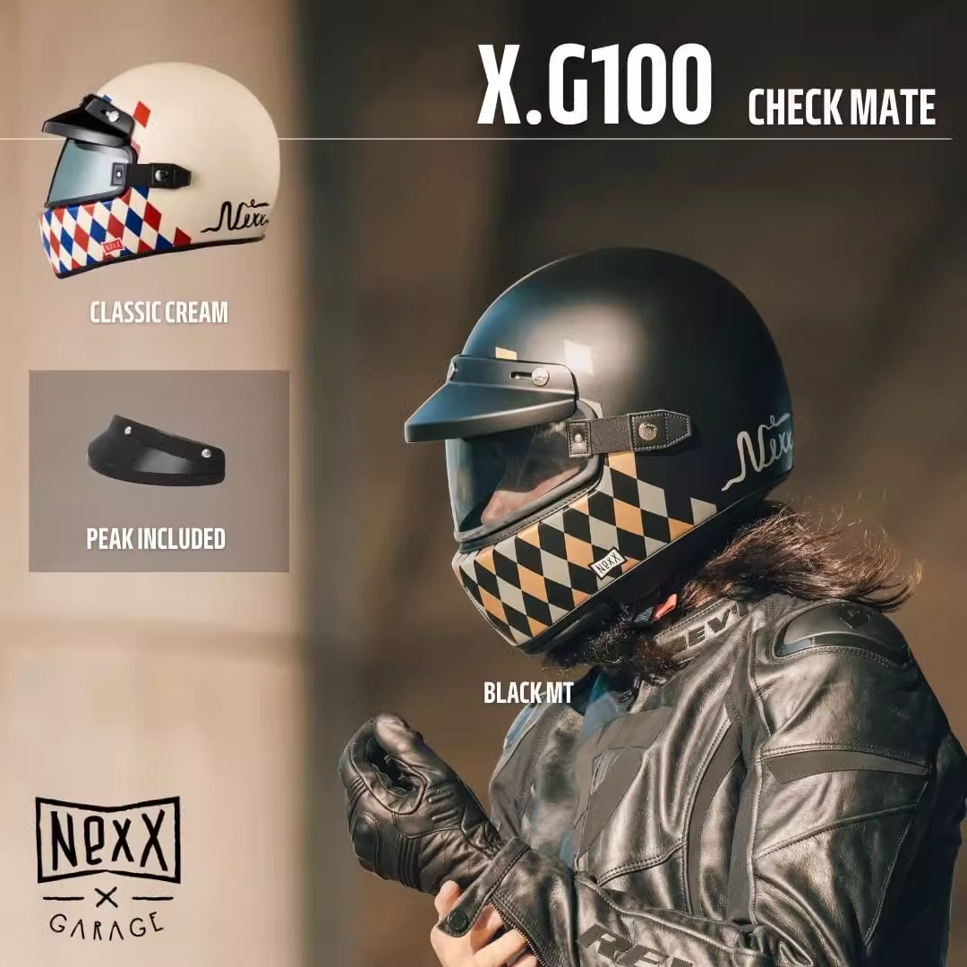 纯粹复古NEXX英伦美式 XG100系列巡航摩托车头盔超轻碳纤维全盔