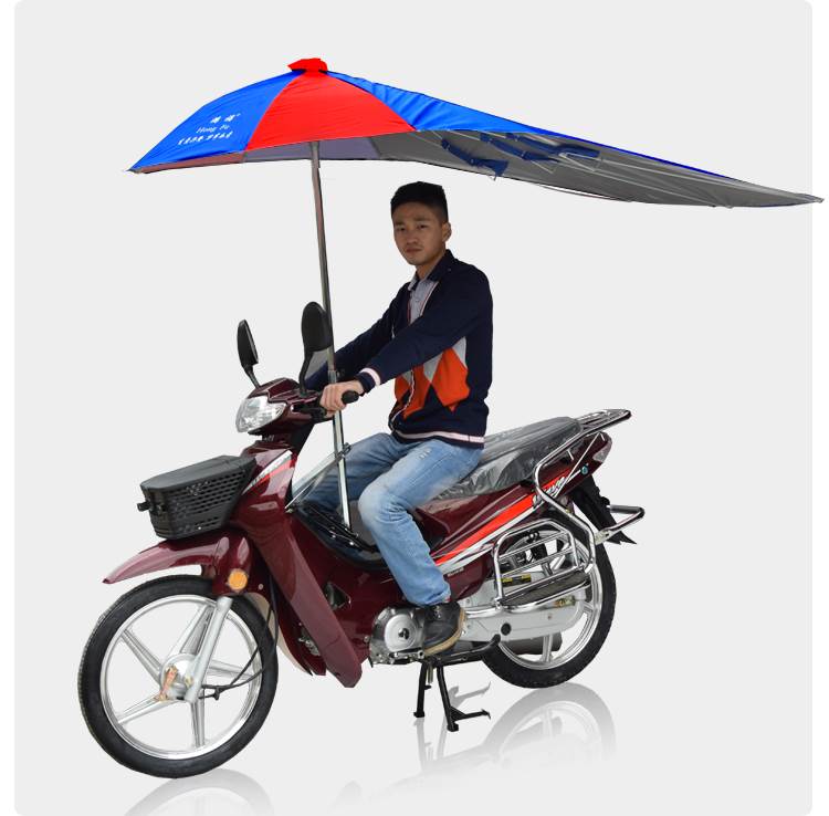 新品摩托车伞遮阳雨伞蓬男女通用超大加厚折叠雨棚W电瓶电动车支